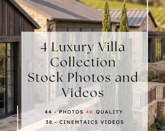 Paquete de villas de lujo en la montaña y viñedos con fotos en 4K generadas por IA y vídeos cinematográficos para arquitectos, diseñadores de interiores, inmobiliarias y marcas de lujo.