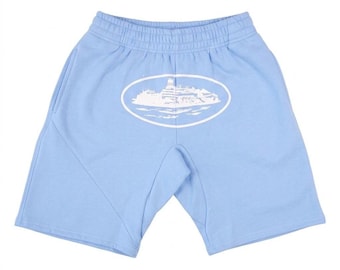 Pantalones cortos azules Corteiz Alcatraz / Ropa urbana informal de verano
