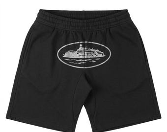 Corteiz Alcatraz Black Shorts | Unisex Streetwear Casual Summer Shorts | Urban Everyday Wear