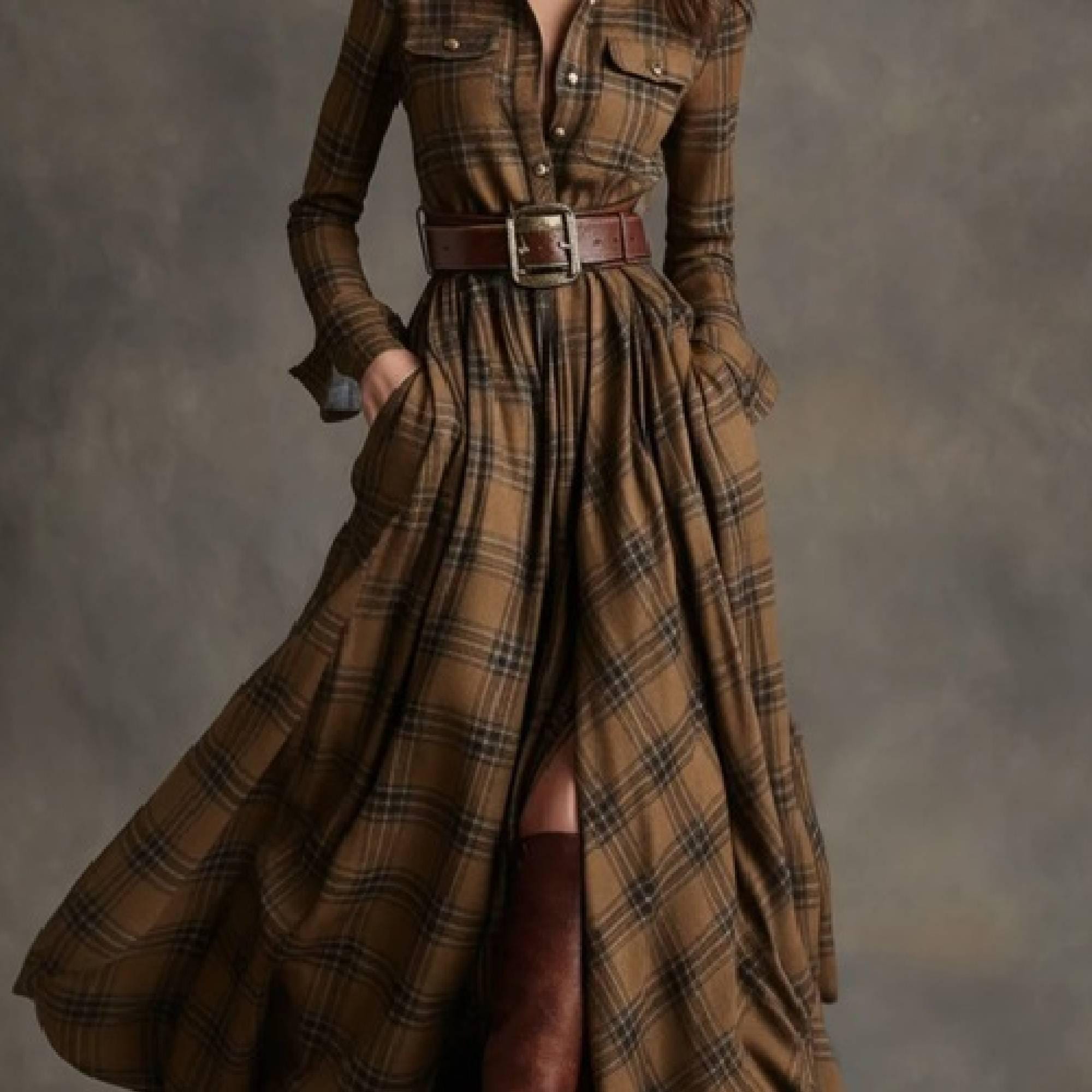 plaid long sleeve maxi dress Red Plaid 3/4 Sleeve Square Neck Smocked Tiered Maxi Dress