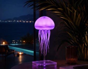 Leuchtende Quallen-Lampe - gemütliches Raumdekor - mit Soundsteuerung