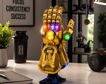LED-Baustein-Handschuh-Lampe, RGB-Leuchtsammleranzeige, Gamer-Raumdekor