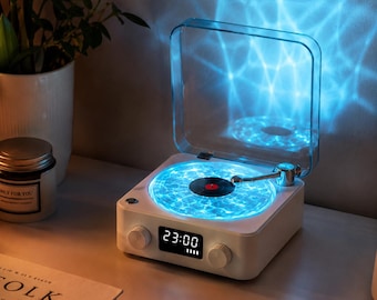 Lámpara de altavoz retro RGB – Luz de ondas de agua