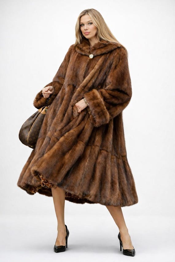 Handmade Women Real Mink Fur Coat Winter Outwear High Premium Quality