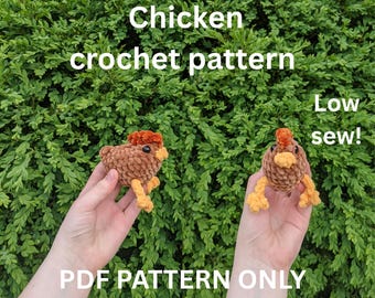 Crochet Amigurumi Leggy Chicken Pattern (PDF pattern)