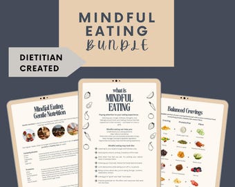 Mindful Eating Bundle | Dietitian Created Nutrition Tools (Digital Download)