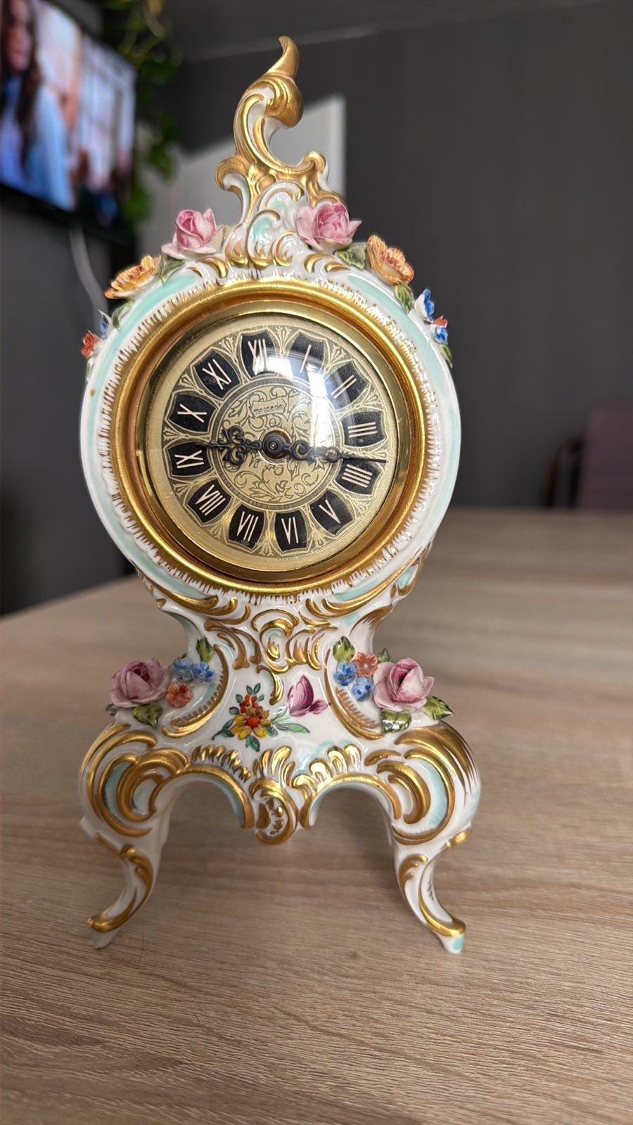Dresden Porcelain Clock - Etsy