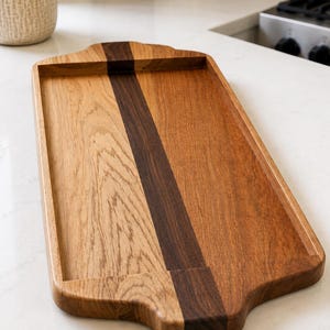 Charcuterie Board, Wooden Serving Tray Flip for Cutting Board