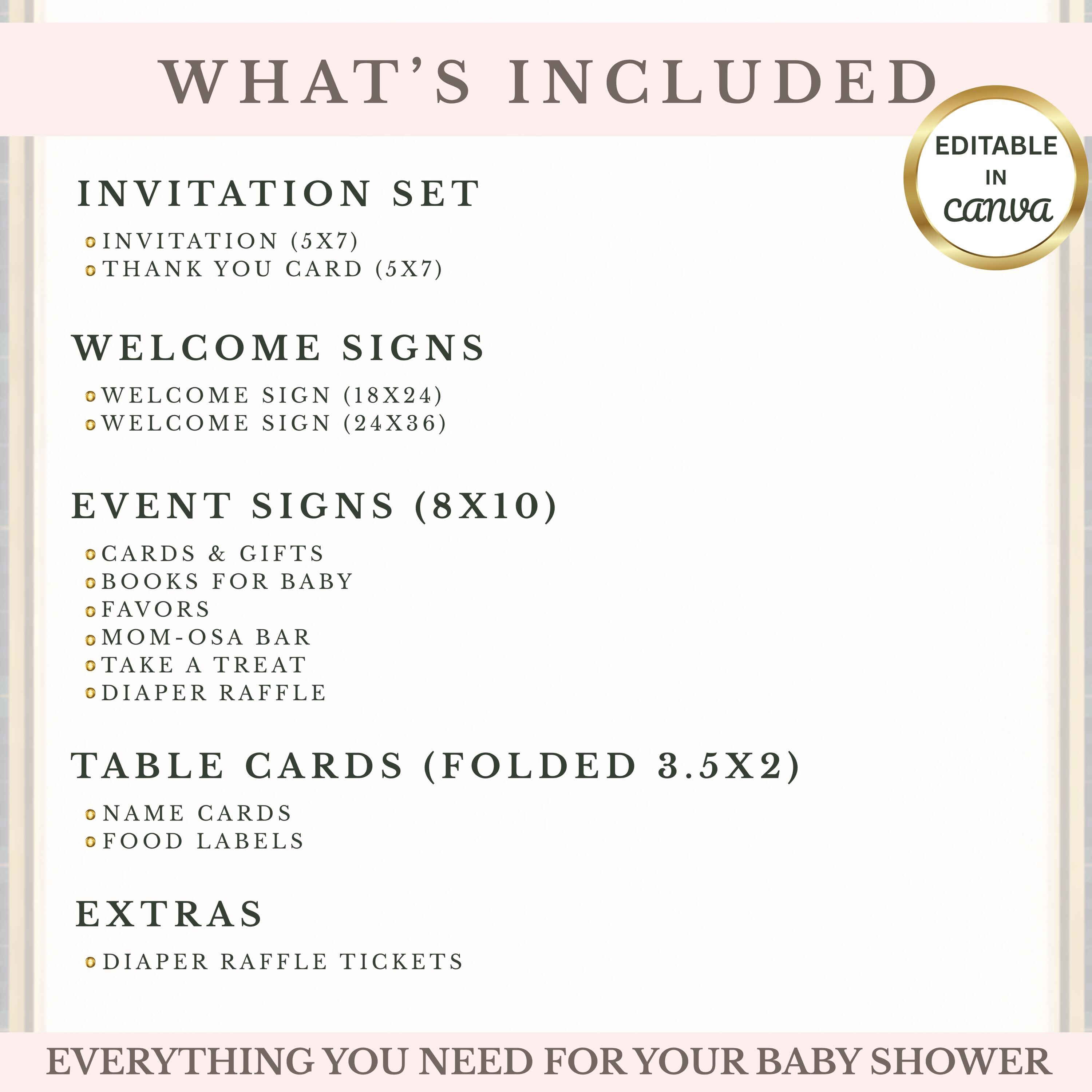 Girl Baby Shower Bundle Set | Printable Pink Polo Bear Baby Shower ...