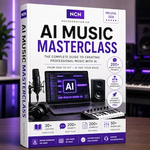 AI Music Masterclass Guide | 200+ Prompts, Workflows | Create with AI (Digital Download)