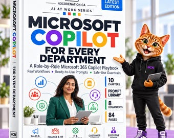Microsoft Copilot Prompts by Department, 200 Prompts for Sales HR Finance Marketing IT, Instant Download PDF