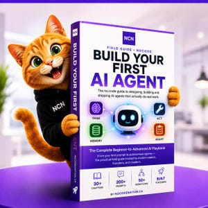 Build Your First AI Agent No Code | 109-Page Premium Guide | 4 Full Builds Lindy Make Zapier n8n | 50 Prompts | Instant PDF
