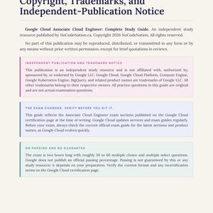Guida di studio/Preparazione all'esame per Google Cloud Associate Engineer, 335 domande (Download digitale) immagine 3