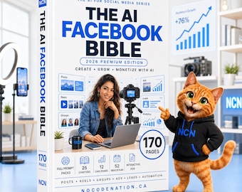AI Facebook-bibeln 2026 | 170-sidig guide | Viralt innehåll, grupper, AI-annonsering | Tillväxt- och intäktssystem | PDF