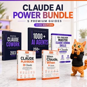 Claude KI-Power-Bundle | 5 Premium-Guides + 100 Fähigkeiten | Claude Cowork, 1000 KI-Agenten, Claude Playbook | Über 800 Seiten | Sofort-Download