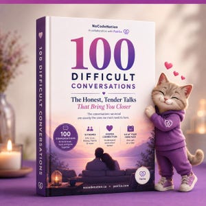 100 Difficult Conversations for Couples | Relationship Workbook, Deep Questions (Printable PDF)