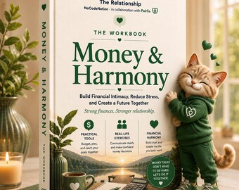 Couples Money Workbook, Talk About Finances & Stop Fighting About Money, Financial Harmony, Instant Download PDF