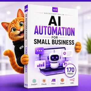 AI Automation for Small Business | AI Prompt Book | ChatGPT & Claude Guide | No-Code Automation | Make n8n Templates | Digital Download