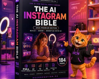 Le guide ultime d'Instagram et de l'IA 2026 | Guide de croissance Instagram par l'IA (184 pages) | Reels, carrousels et stories avec l'IA