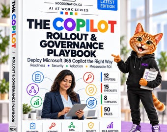 Microsoft Copilot Rollout Playbook, IT Governance Guide with Checklists & Policy Templates, Instant Download PDF