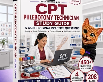 Phlebotomy Study Guide | Certified Phlebotomy Technician Exam Prep + Practice Questions & Mock Exams | Instant Download