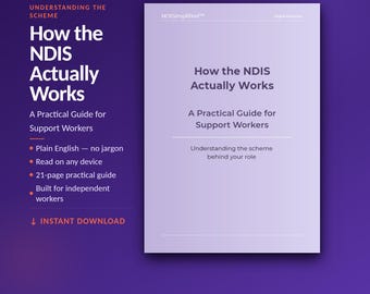 How the NDIS Actually Works | A Practical Guide for Support Workers | Printable PDF | Instant Download