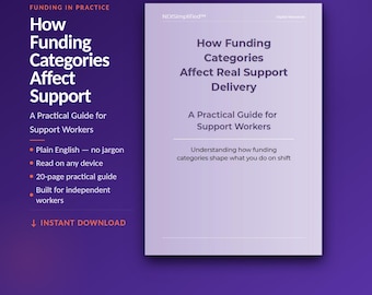 How Funding Categories Affect Support Delivery | A Practical Guide for Support Workers | Printable PDF | Instant Download