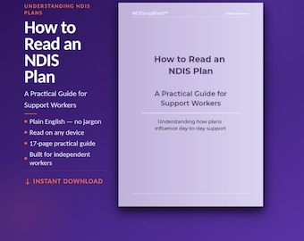 How to Read an NDIS Plan | A Practical Guide for Support Workers | Printable PDF | Instant Download