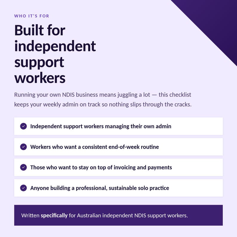 Ndis Mobilization Checklist.pdf NDIS Support Worker Weekly Admin Checklist | Fillable & Printable PDF ...