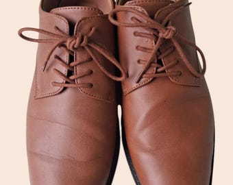 Goodfellow & Co Men's Brown Dress Shoes Size 9 Classic Lace-Up Oxford Formal Bus
