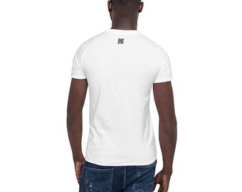 Casta Gansa QR · Learn about my project · Unisex white t-shirt.