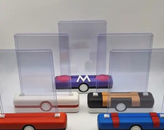 Pokeball-tema displayställ - Passar standardkort i toppmatad låda - Flera designer