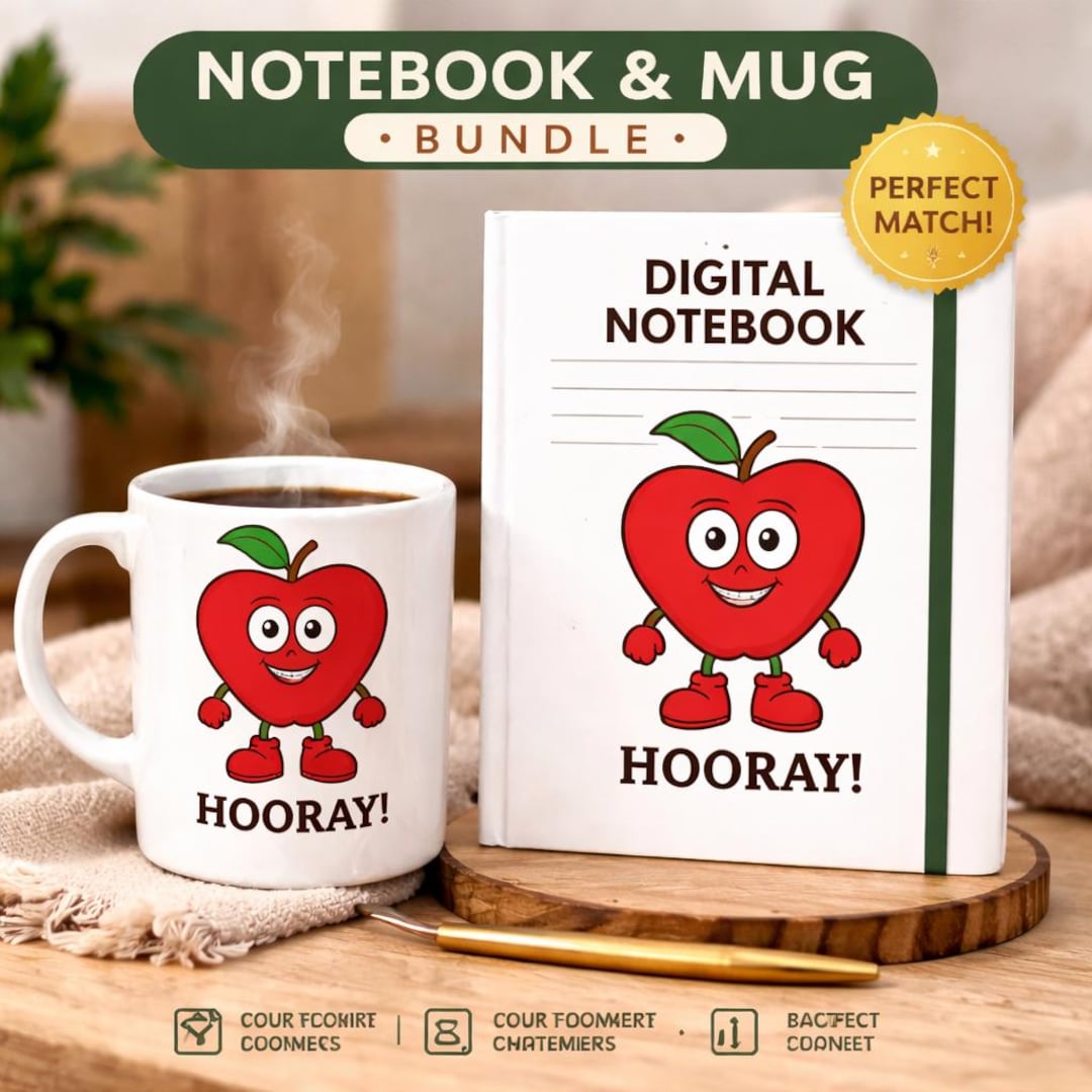 Onenote Mug Custom Mug, and Digital Notebook ,personalized , Cartoon Apple Mug ...