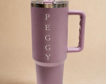 Personalized 40oz Travel Tumbler with Handle, Custom Logo Design Gift
