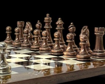 Luxury Handmade Chess Set Wooden Inlay Board Weighted Pieces Classic Board Game Gift