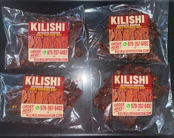 Authentic Nigerian Kilishi Peppered Beef Jerky | West African Gourmet Snack