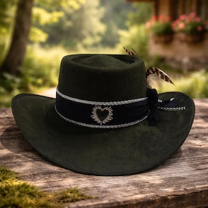 Olive Green Fedora - Etsy display picture 2