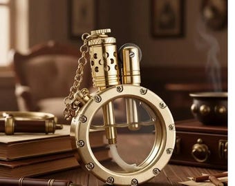 Vintage Brass Oil Lighter – Steampunk Style – Luxury Collectible