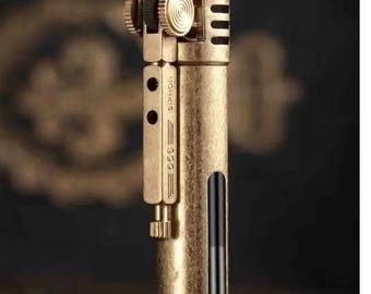 Zorro Brass Trench Lighter – Retro Smoker Gift with Transparent Oil Tank