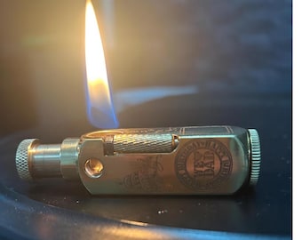 Joyeux anniversaire papa, papa We Love Dad, gravé au laser, briquet à essence pour tranchée en laiton épais