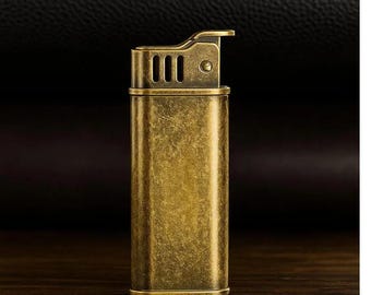 Windproof Metal Kerosene Lighter | Retro Grinding Wheel Petrol Lighter | Classic Refillable Gift for Men