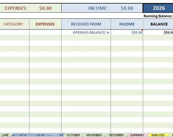 Foglio di calcolo Excel: Monitoraggio del flusso di cassa di entrate e uscite (2026)