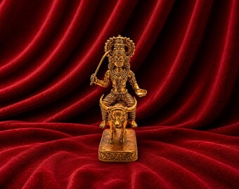 Handcrafted 2.16” Vishnu Maya Panchalogam Bronze Idol | Traditional Hindu Spiritual Statue | Sacred Collectible Décor