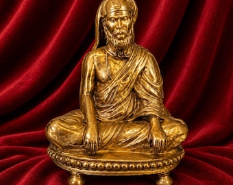 Handcrafted 2.28" Pamban Swamigal Panchalogam Bronze Idol | Siddhar Guru Statue | Hindu Saint Figurine | Spiritual Altar Décor