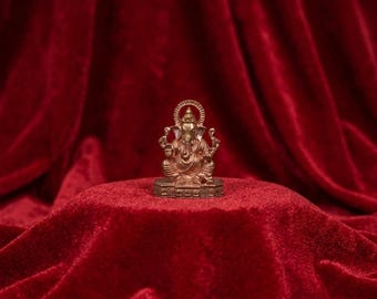 Handcrafted 1.53" Panchalogam Bronze Lord Ganesha Idol | Ganpati Murti for Pooja, Temple, Travel & Gifting