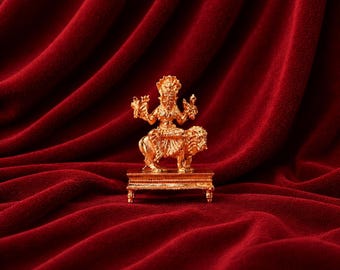 Handcrafted 2.08" Prathyangira Devi Panchalogam Bronze Idol | Narasimhika Goddess Statue | Powerful Protection Deity | Hindu Temple Style