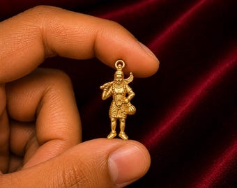 Handcrafted 2.28” Karuppasamy Panchalogam Bronze Pendant | Traditional Guardian Deity Pendant | South Indian Spiritual Jewelry