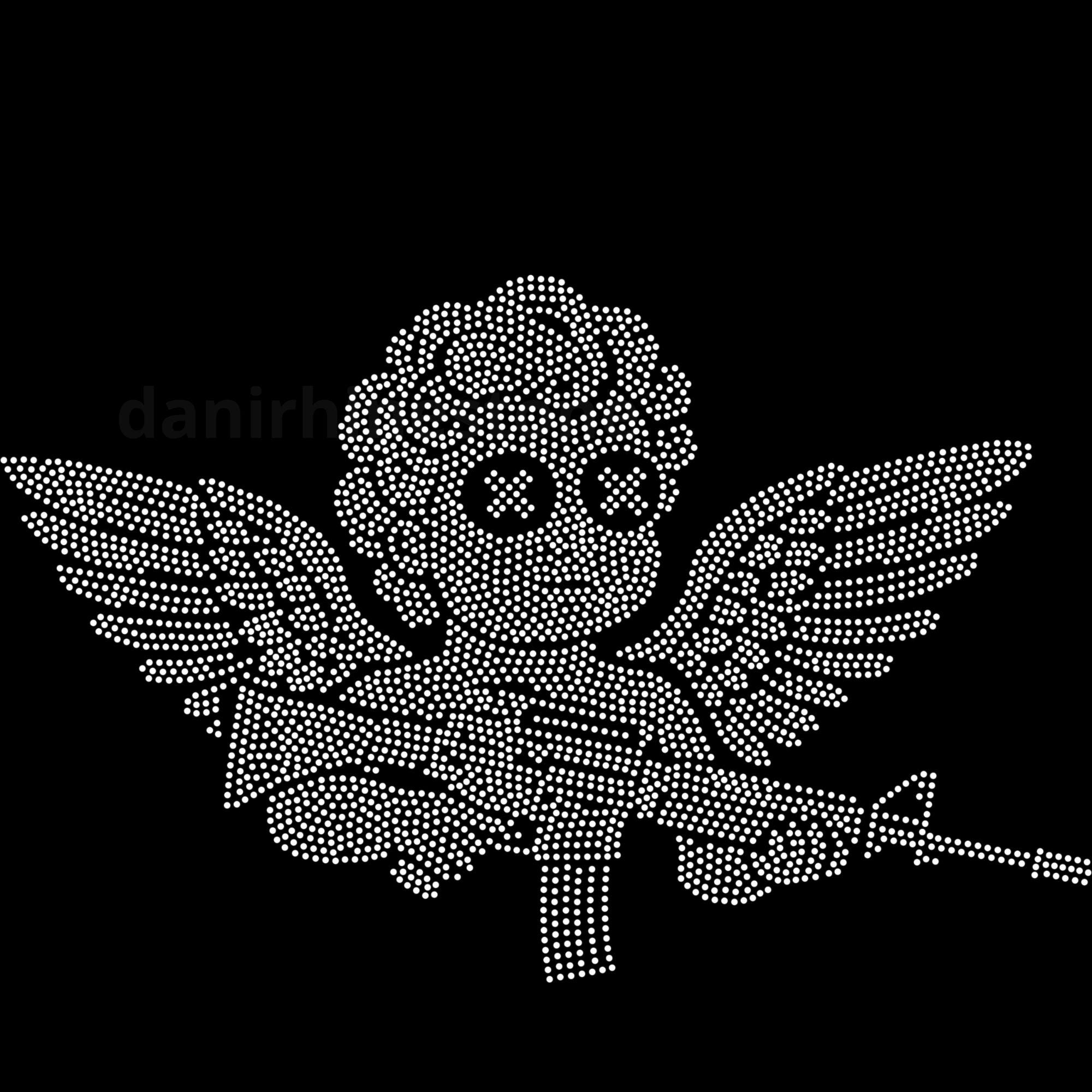 Bad Angel Ss6 Rhinestone Template Svg Png Eps Dxf Digital Download ...
