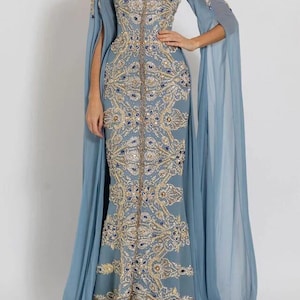 sachin and babi light blue dress Tarik Ediz Dresses main image 0