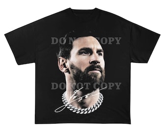 T-shirt con il ritratto di Lionel Messi
